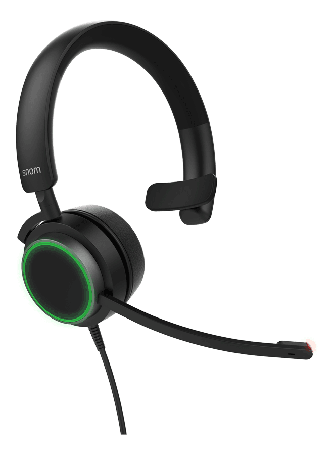 Snom A330M Mono Over-Ear Headset, Passive Noise Cancellation, VoIP Phone Headset, USB/3.5mm