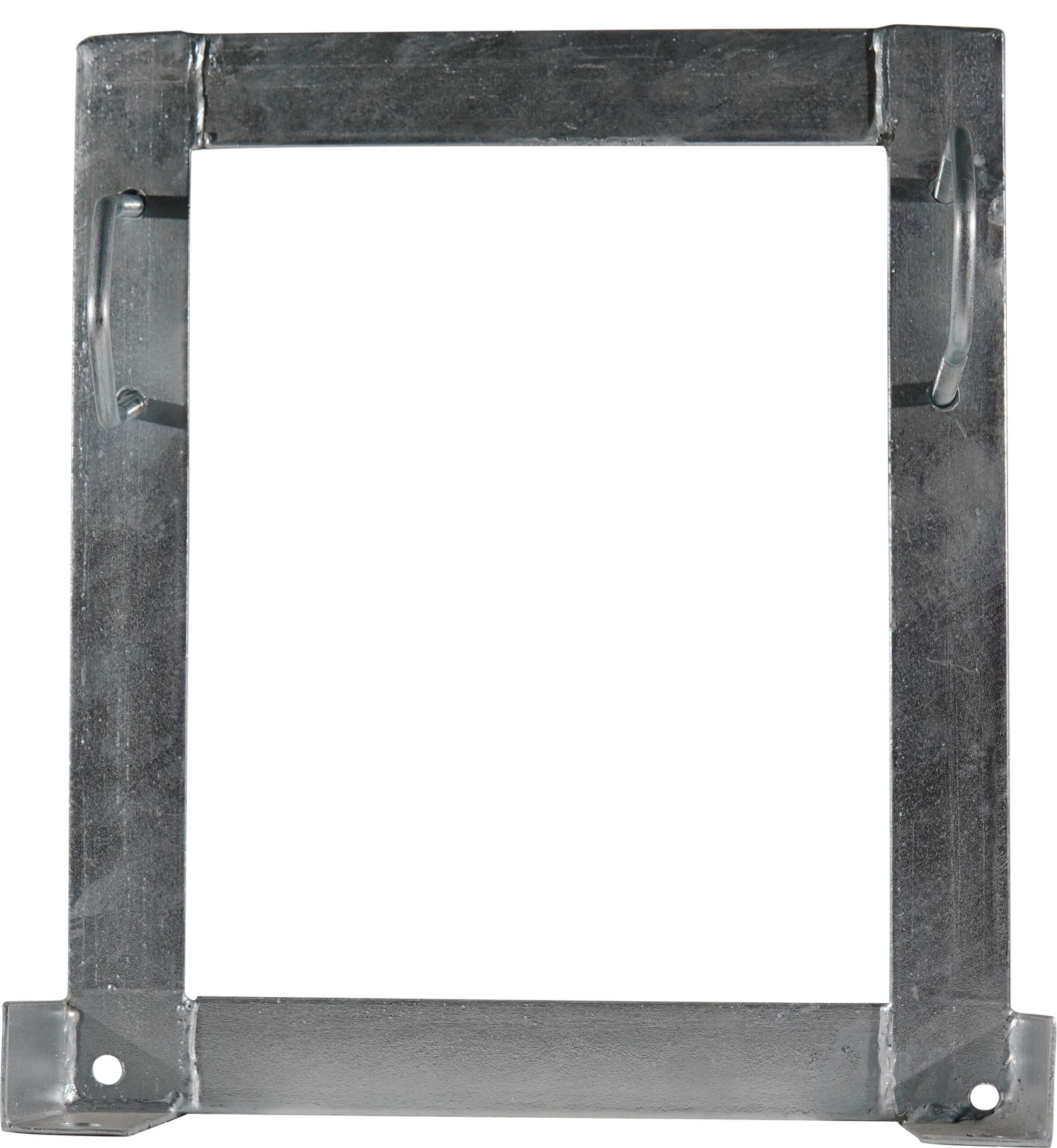 Square Wall Mount Brackets, 250mm Offset, 32-60mm, Two Clamp Galvanised