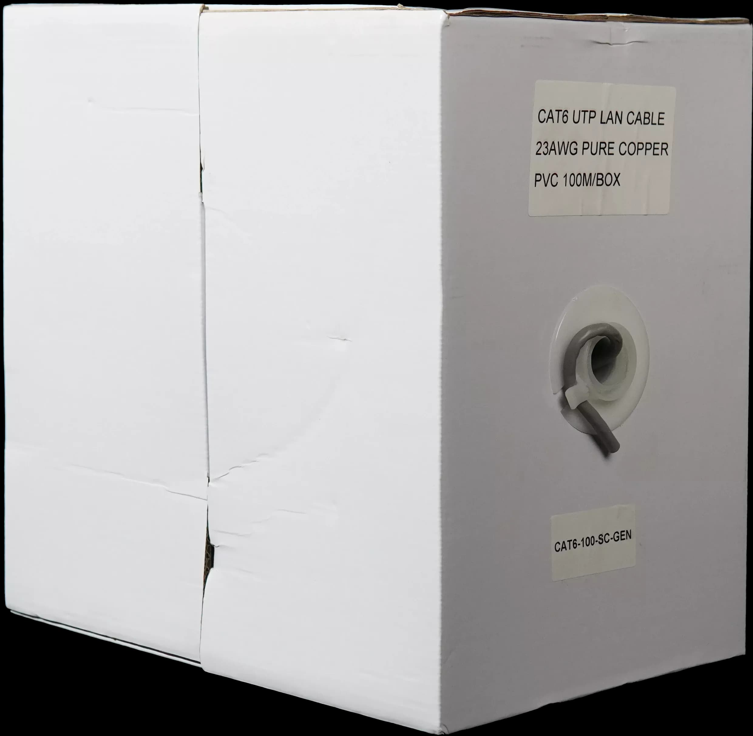 Essential CAT6 Indoor Ethernet Cable 100m Grey Solid Copper UTP Pull Box