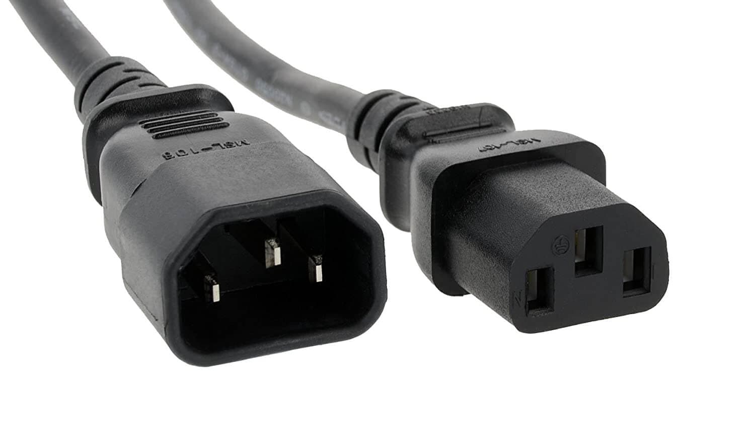 Power Cord - Kettle Cord (C13) Male-Female Extension Cable, 1.8 Meter