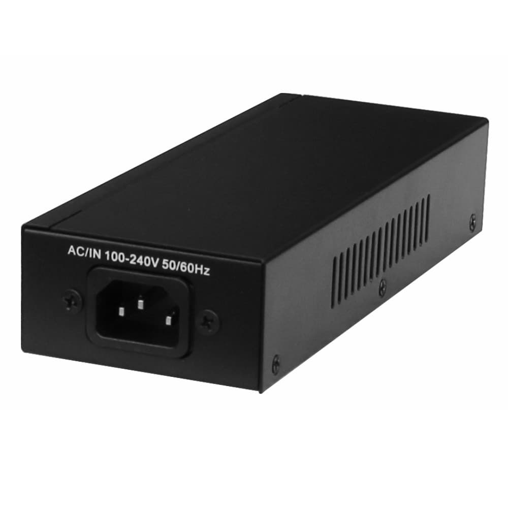 Gigabit Power over Ethernet (PoE) 55V, 1.63Amp 90 Watt (2 x RJ45) &amp; Cord.