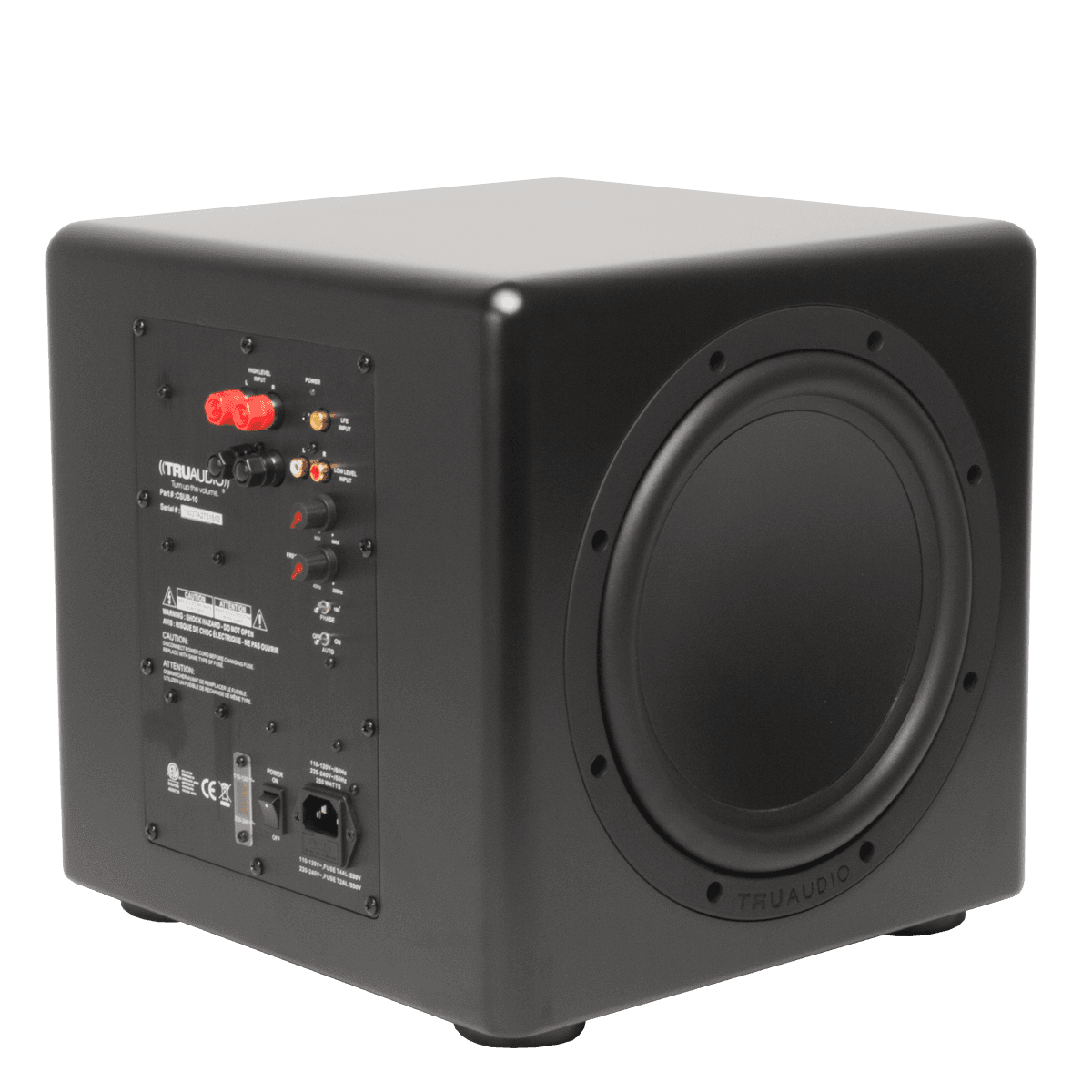 TruAudio Compact Series 10" Powered Subwoofer, Dual Passive Radiators, 250W